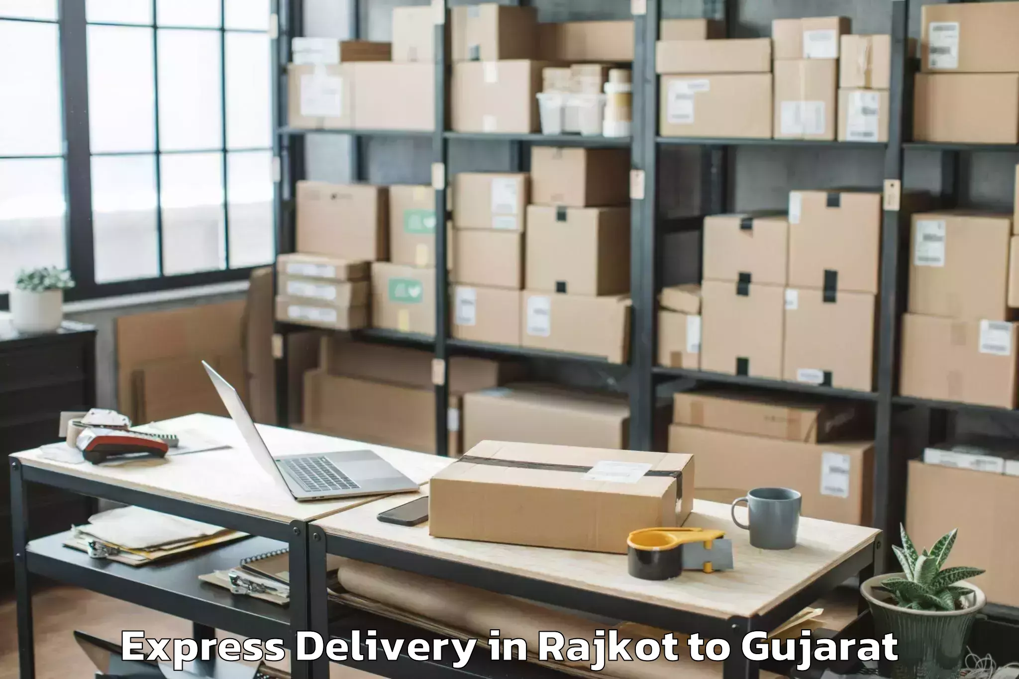 Easy Rajkot to Kavant Express Delivery Booking